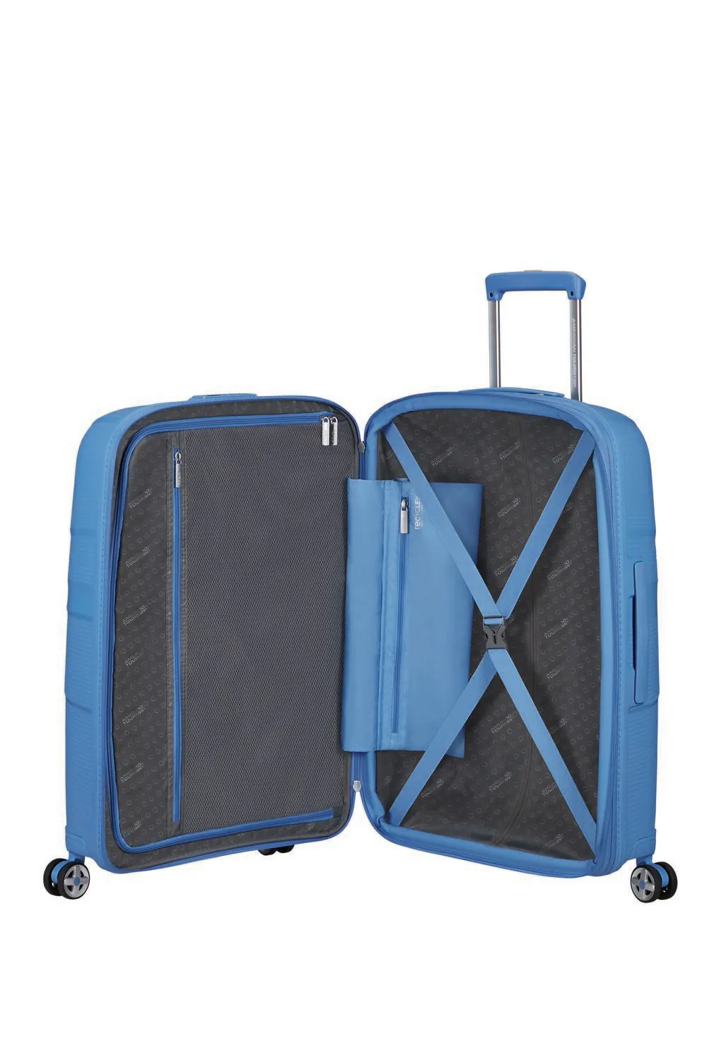 American Tourister gaiši zils vidējais koferis — Polüpropüleen, 70L, 3 kg (skats 4)