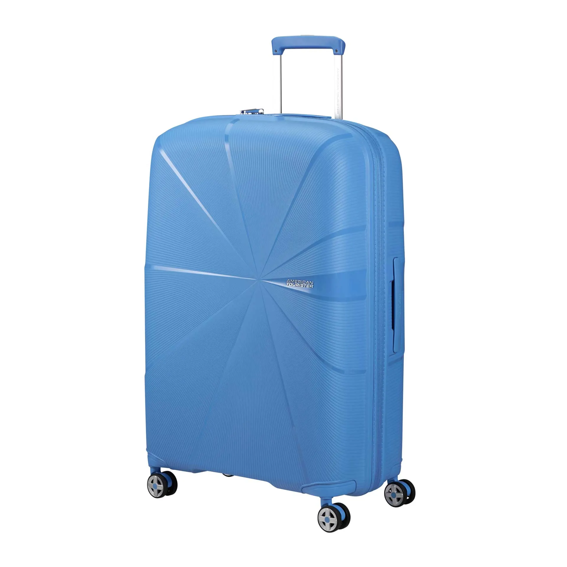 American Tourister gaiši zils vidējais koferis — Polüpropüleen, 70L, 3 kg