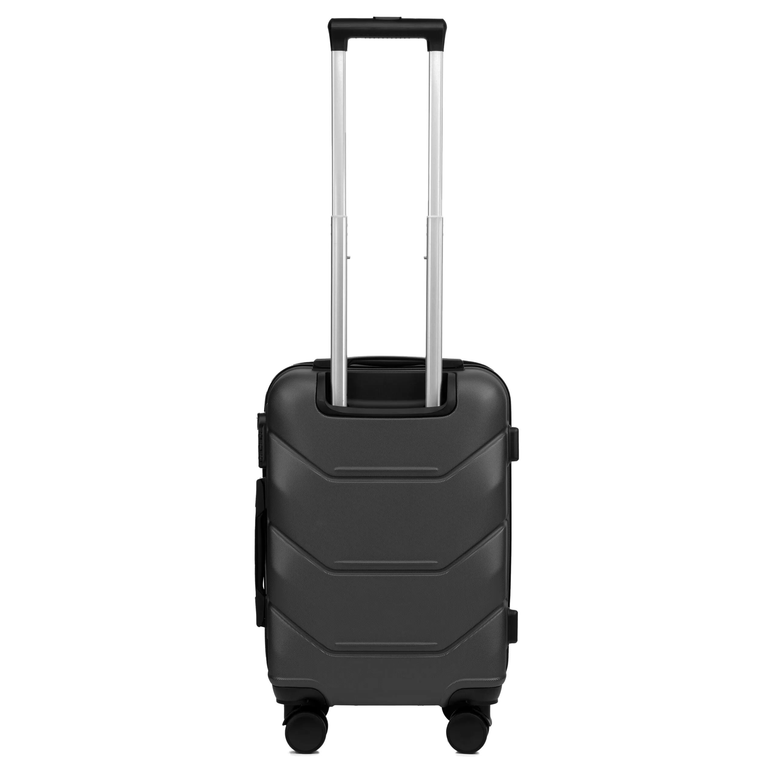 Voyo SK170 tumši pelēks rokas bagāžas koferis — ABS, 38L, 2.5 kg (no aizmugures)