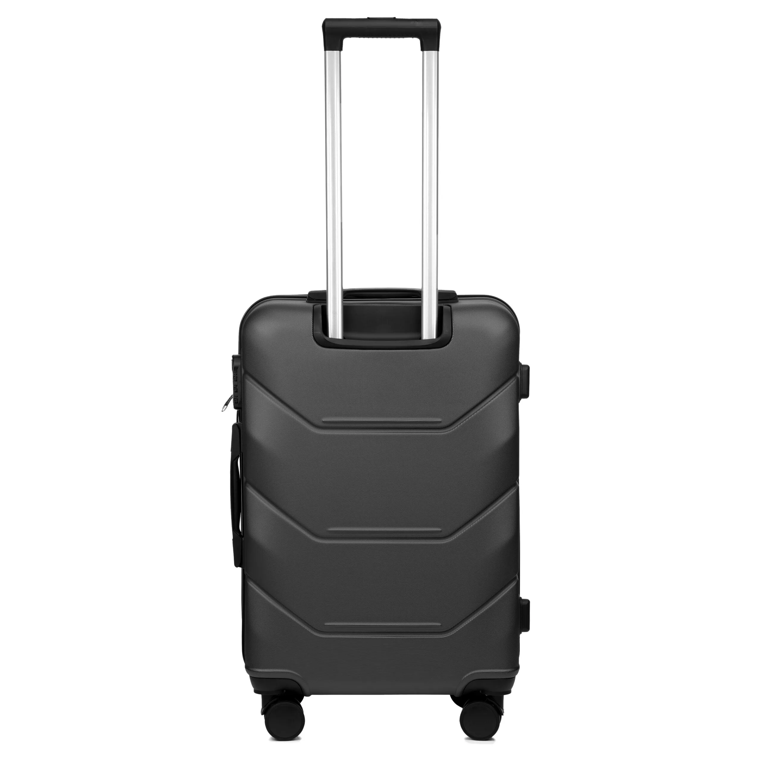 Voyo SK170 tumši pelēks vidējais koferis — ABS, 63L, 3.2 kg (no aizmugures)